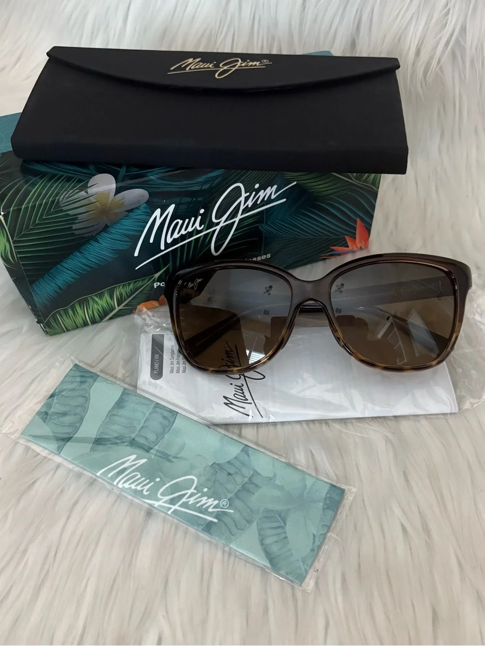 Maui Jim Starfish Chocolate Brown & Tortoise Polarized Sunglasses - EUC